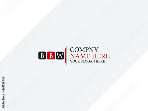 Alphabet BBW Letter Logo Icon vector stock photo