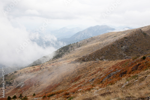 tops of mountain landscape in Europe Greece Taygetus