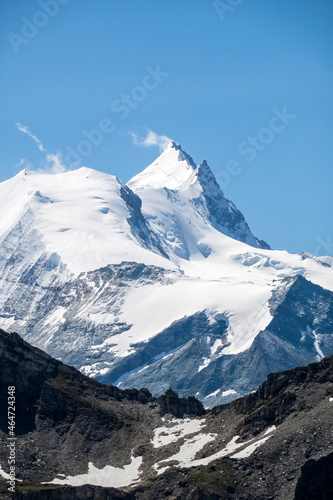 Views at Meidpass along Haute Route long distance hiking trail in Switzerland