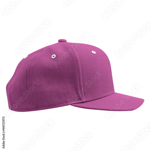 Promote your products logo or your design across with this Side View Classical Skateboard Cap Mockup In Purple Orchid Color..