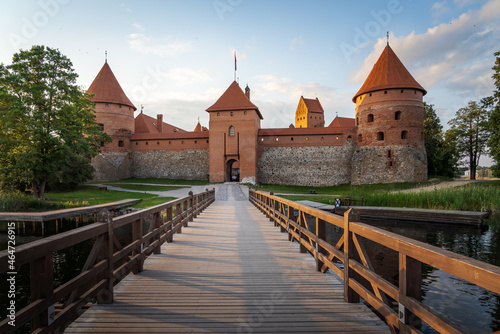 Wooden Bridge and Trakai Island Castle - Trakai, Lithuania