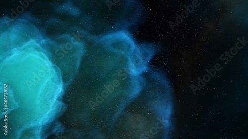 Nebula in space, science fiction wallpaper, stars and galaxy, 3d illustration