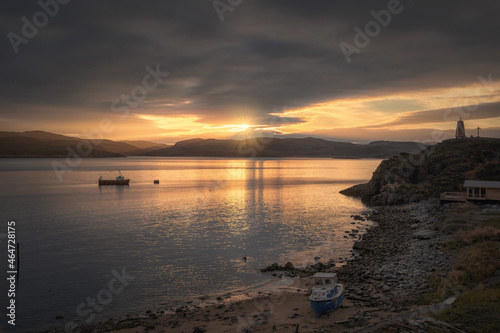 Dawn Over Lodeynaya Bay September, Teriberka, Murmansk region.