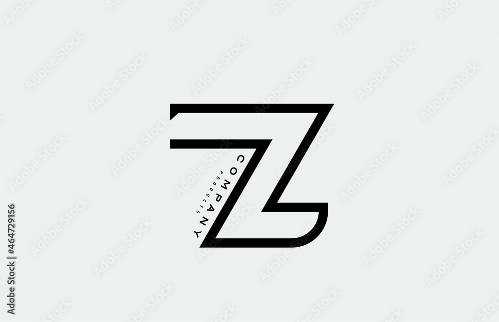 Z alphabet letter logo icon with line. Design for business and company Z alphabet letter logo icon with line. Design for business and company