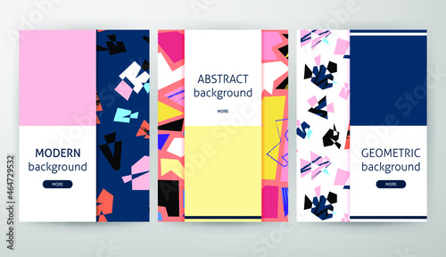 Geometric Web Design. Vector Illustration of Modern Posters.