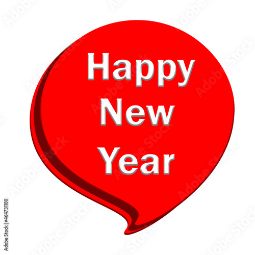 red speech bubble, happy new year Free Download red speech bubble, happy new year - GFXLoad