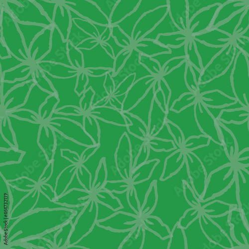 Vector green abstract leaves texture background pattern