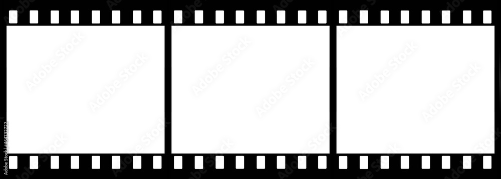 Film grunge old strip frame , isolated