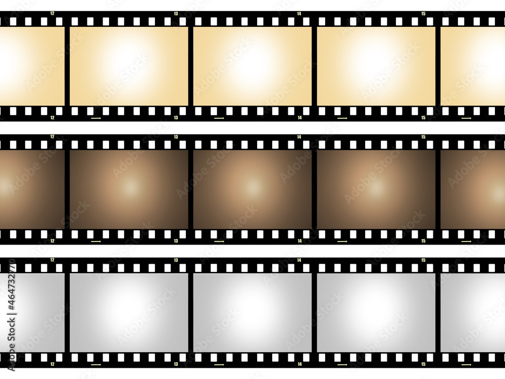 Film grunge old strip frame , isolated