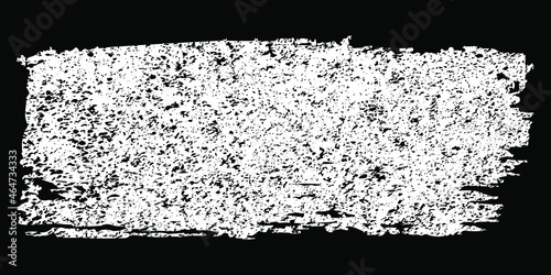White grunge paint stripe. Stain vector texture. Isolated. Textured shape. Vector brush stroke. Dry white border. Modern splattered dirty design element for grungy effect. Distressed banner