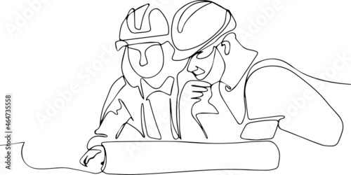 Factory worker and businesswoman at production line. Factory worker and engineer doing inspection one line. Vector illustration