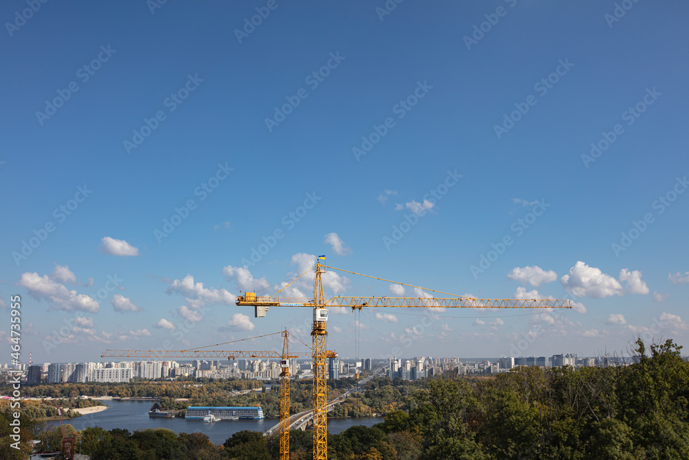 Obraz premium View on crane in Kyiv