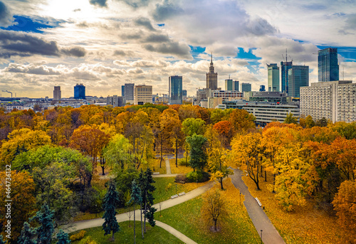 Obraz na płótnie Warszawa jesienią w salonie