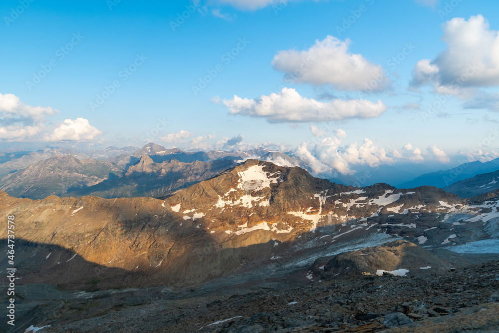Vals, Switzerland, August 21, 2021 View from the top of the Fanellhorn mountain
