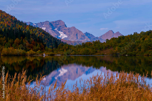 Fototapeta Naklejka Na Ścianę i Meble -  Lake Kardyvach in the mountains, Caucasian reserve, Russia