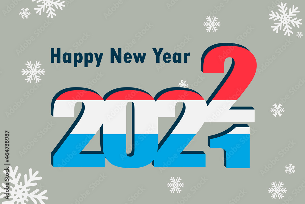 New year's card 2022. Pictured: element of the flag of Luxembourg festive inscription and snowflakes. it can be used as a promotional poster, postcard, flyer, invitation or website. New year's card 2022. Pictured: element of the flag of Luxembourg festive inscription and snowflakes. it can be used as a promotional poster, postcard, flyer, invitation or website.
