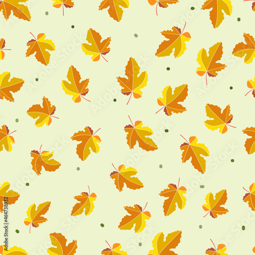 maple autumn drawing leaves vector seamless pattern