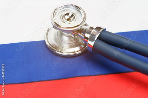 There is a stethoscope on the flag of Russia