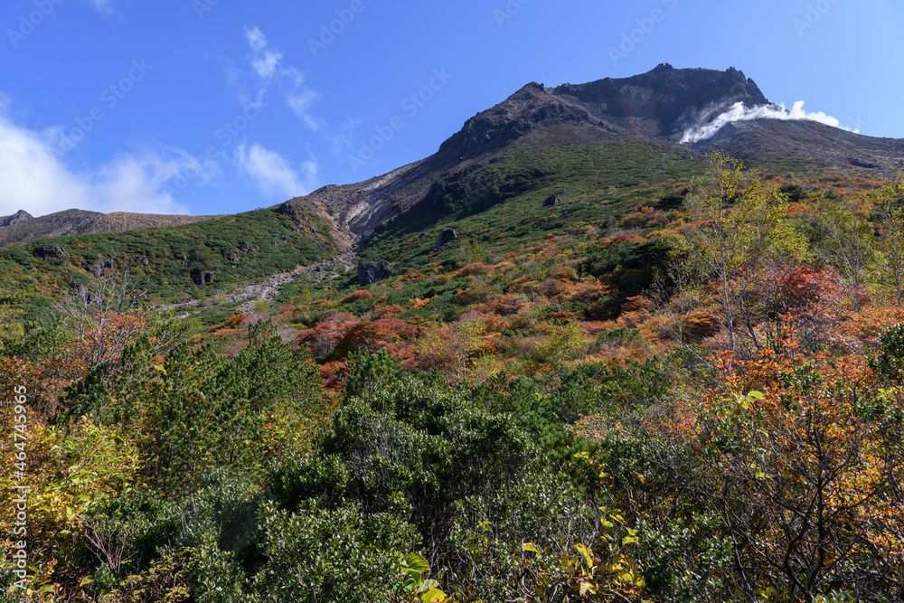 姥ヶ平から見た秋の茶臼岳 姥ヶ平から見た秋の茶臼岳