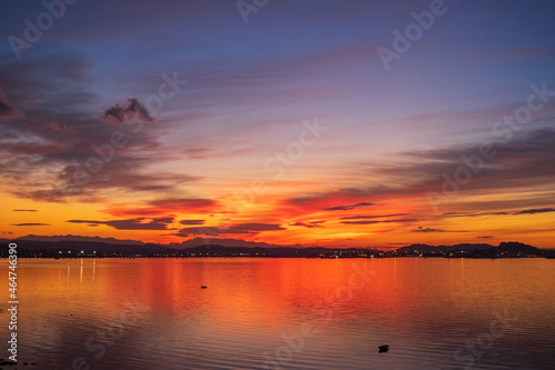 sunset over the Santander bay