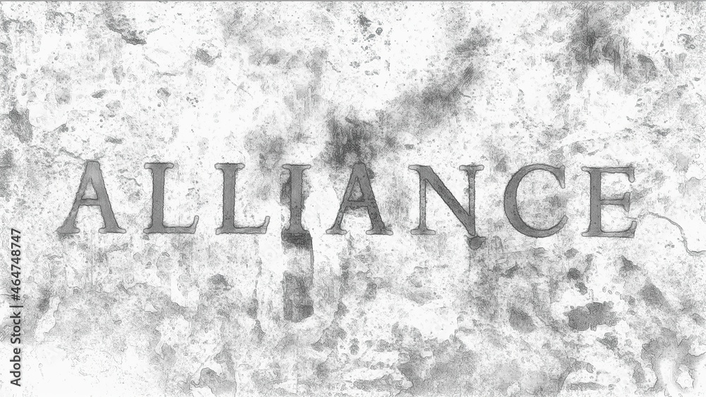 Alliance text hand draw digital art illustration Alliance text hand draw digital art illustration