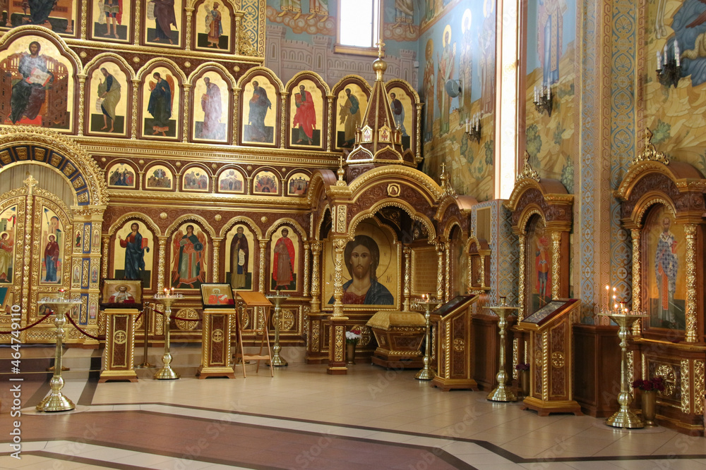 Interior of The Saint Alexander Nevsky Church in Kaliningrad, Russia.