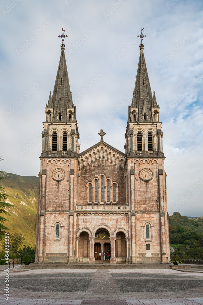Basilica of Santa María la Real of Covadonga, Basilica of the Virgin of Covadonga, Asturias, Spain