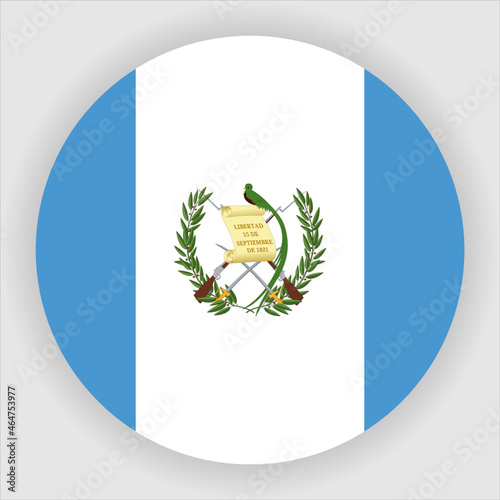 Guatemala Flag Rounded Country Flag button Icon
