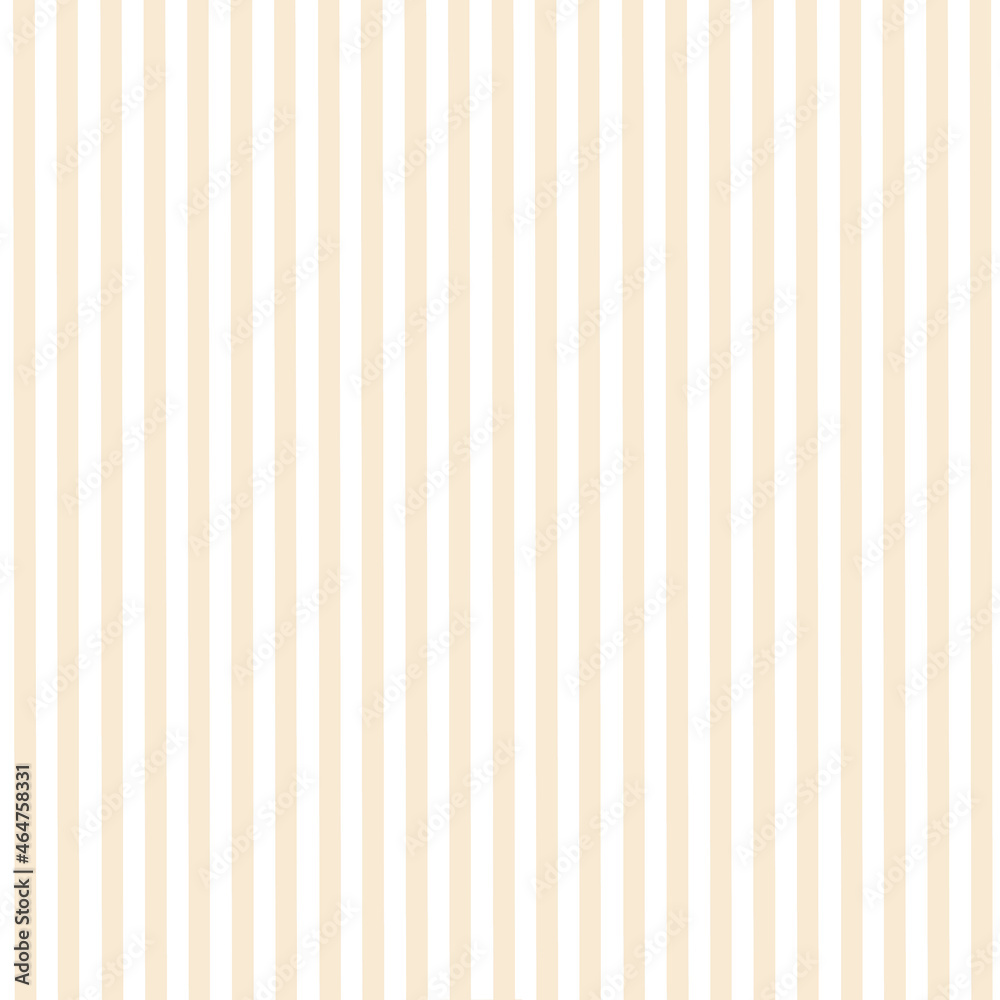 Bright beige stripes on white background. Bright beige and white striped seamless pattern. Print for cloth design, textile fabric, wallpaper, wrapping, tile