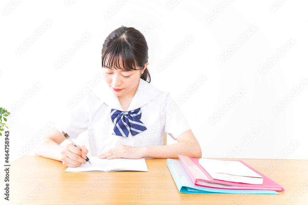 勉強をする学生 勉強をする学生