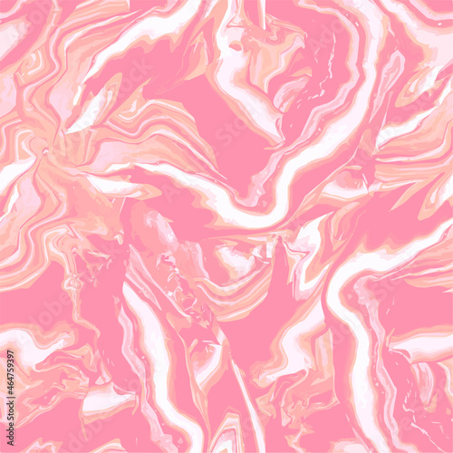 Vector acrylic pouring Fluid Art pattern in soft pink halftones and wave marble effect for trendy apparel fabric, fashion package, wallpaper, marine accessories, clothes textile, print.
