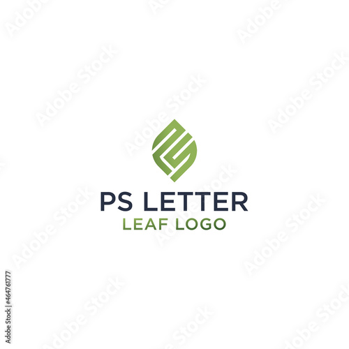 PS LETTER LEAF LOGO DESIGN