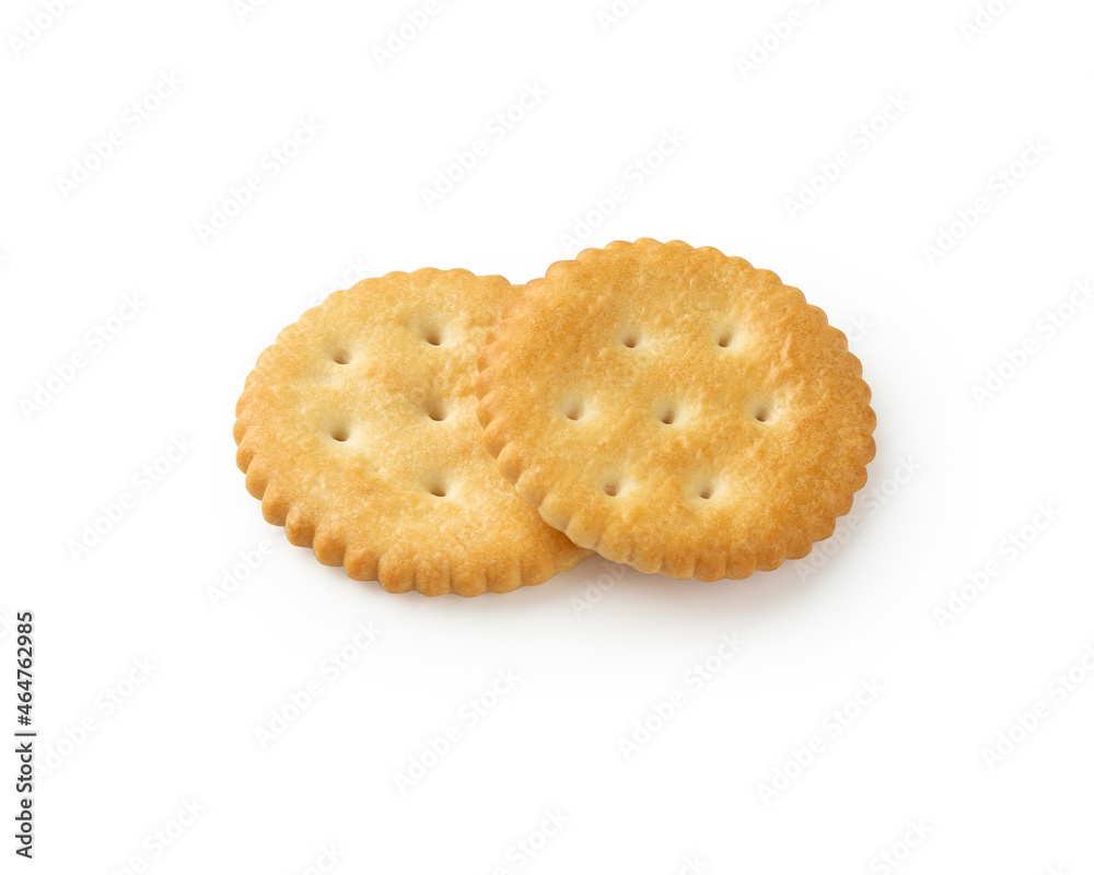Cracker cookies isolated on white background with clipping path. Cracker cookies isolated on white background with clipping path.