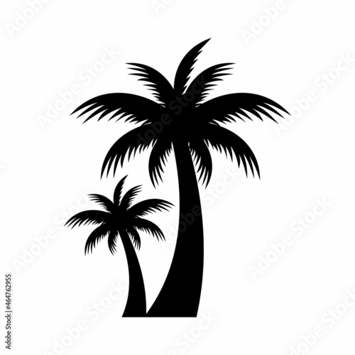 palm tree icon set, palm tree vector set sign symbol © hartini
