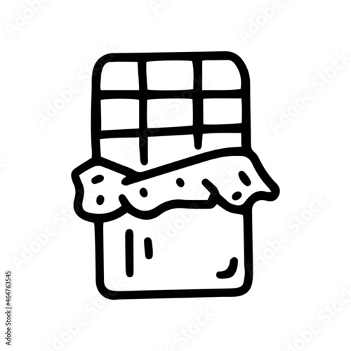 chocolate bar line vector doodle simple icon