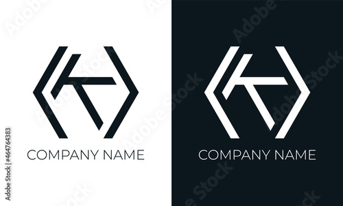 Initial letter k logo vector design template. Creative modern trendy k typography and black colors.