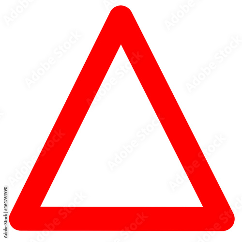 red triangle transportation road warning signage