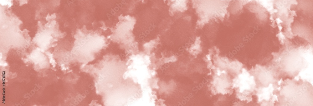 Watercolor painted background. Abstract Illustration wallpaper. Brush stroked painting. 2D Illustration. Colored tinted background in the form of the sky with clouds. 