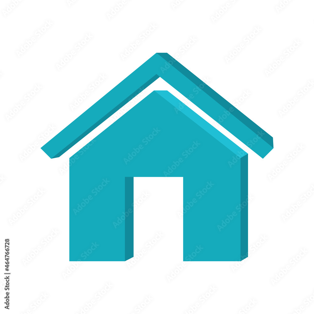 3D Home icon clipart house vector business infographic 3D Home icon clipart house vector business infographic