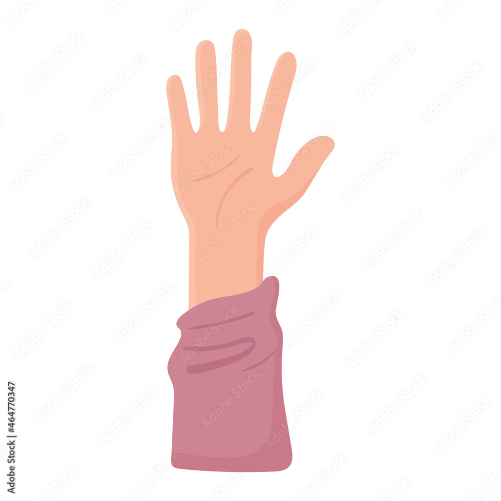 Fototapeta premium raised hand icon