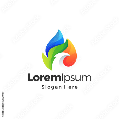 Free Download Abstract fire bird gradient colorful logo. Bird and fire with creative concept. Branding for media, agency, apps, software, studio, consulting, advertising, etc. Premium vector logo template design - GFXLoad