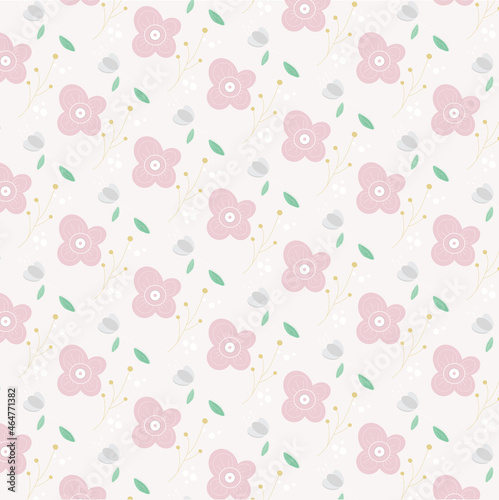 Flower endless pattern background