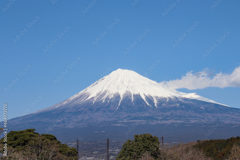岩本山から見た富士山（静岡県富士市）