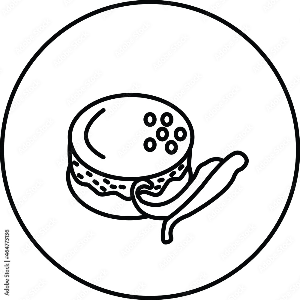 Obraz premium French macaroon icon vector design isolated on white background