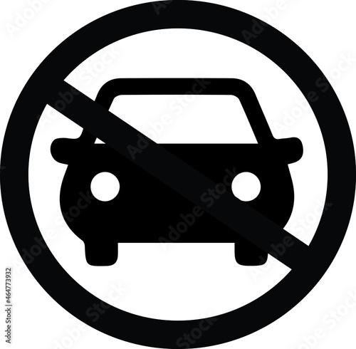 Black-and-white image of traffic signs prohibiting all types of vehicles entering the roadway where the sign is installed