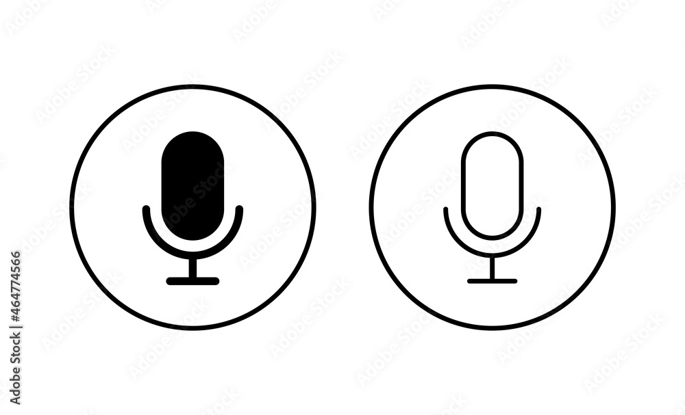 Microphone icons set. karaoke sign and symbol Microphone icons set. karaoke sign and symbol
