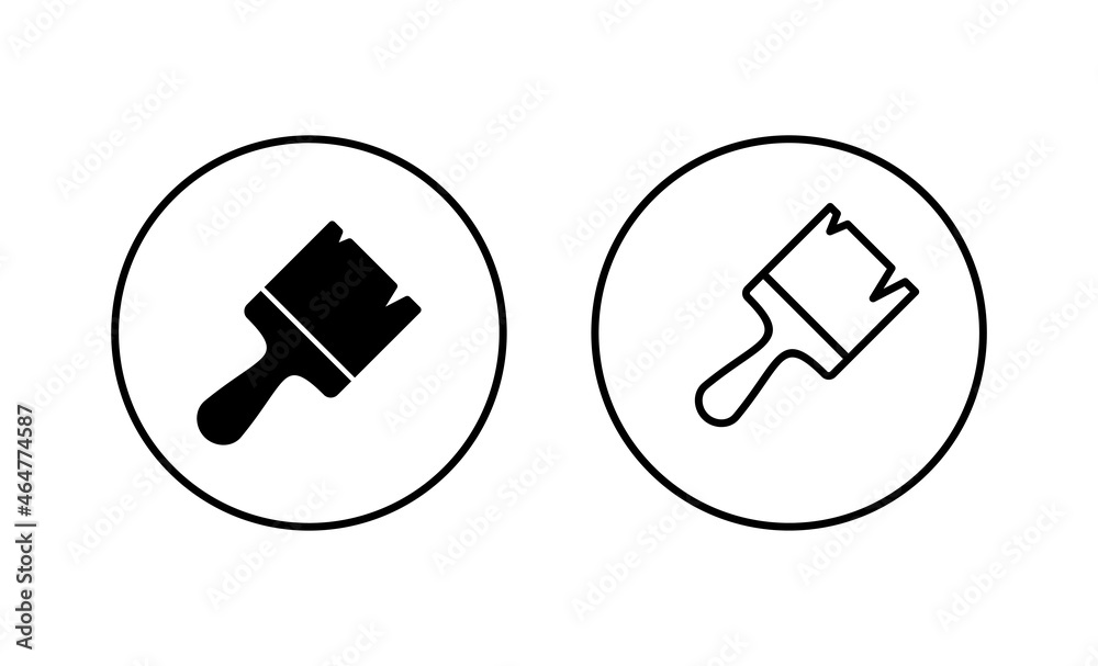 Paint icons set. paint brush sign and symbol. paint roller icon vector Paint icons set. paint brush sign and symbol. paint roller icon vector