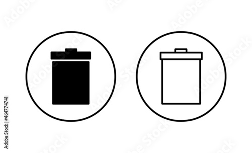Trash icons set. trash can icon. delete sign and symbol.