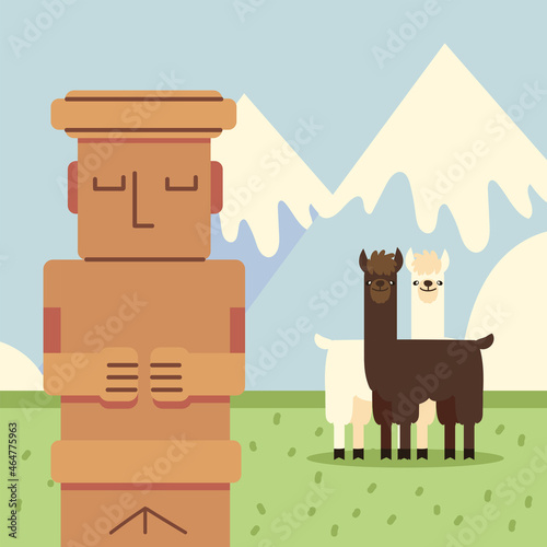 bolivia traditional llamas