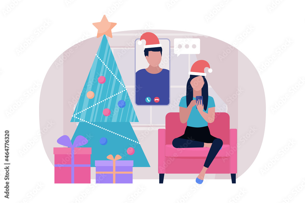 Fototapeta premium Christmas and happy new year theme